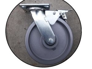 Koło  żeliwo skrętne  z hamulcem 200  mm   