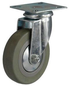 (800)Koło tworzywo guma  skrętne  125 mm    