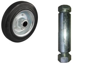 Koło metalowo gumowe   100 mm 