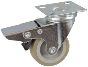 (807)Koło tworzywo guma  hamulec  50 mm  PU 