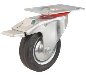 (243)Koło metalowo gumowe skrętne 160mm ham.